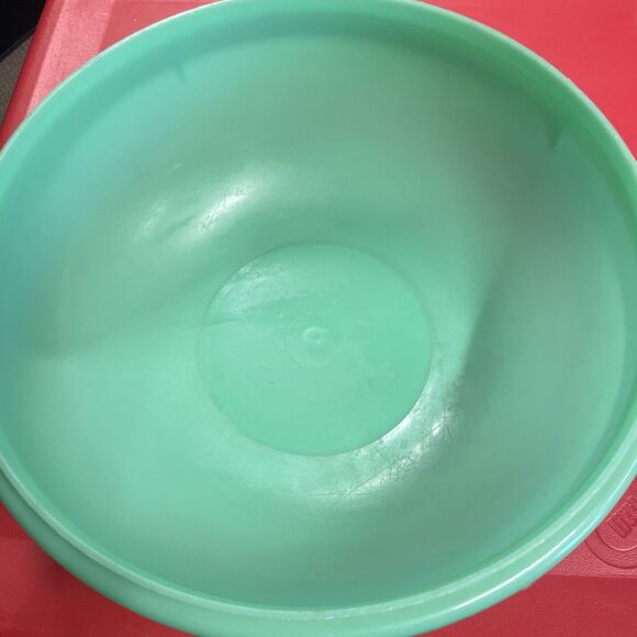 Tupperware Vintage FixNMix Bowl Green #274-1 With Clear Lid #224-16 USA - Picture 6 of 6